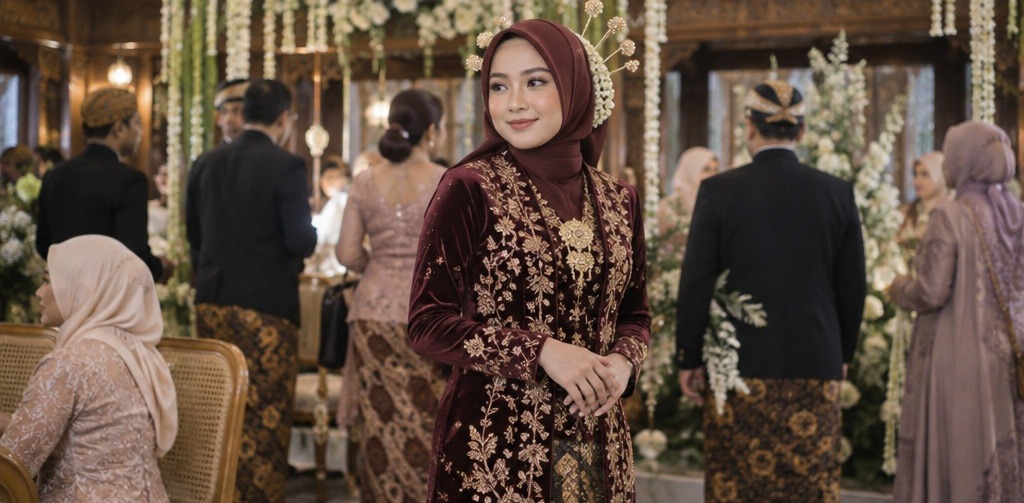 Kebaya Jawa Beludru Klasik